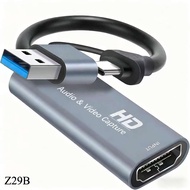 4K HDMI to USB C3.0 Video Capture Card Full HD 1080p for Game Capture Live Streaming Online Teaching
