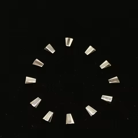 watch dial hour index hour indices silver color Trapezoid shape (no lume) 1mmx2mmx2.5mm metal watch 