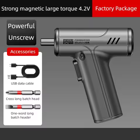 Cordless Electric Screwdriver Set 4.2V Mini Hand Drill Rechargeable Multi-Function Power Tool with T