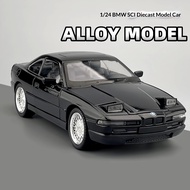 DL 1: 24 BMW 850CSI Metal Alloy Toys Car Model Diecast Vehicle for Boys Kids Simulation Sound Light 
