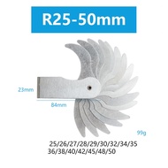 R52-100 Stainless Steel Radius Gauge Pengukur Radius / Radius Gauge Alat Ukur / R25—50 Alat Ukur Rad