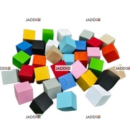 JADDI COLOR Cube 1.5x1.5x1.5 2x2x2/ 2.5x2.5x2.5/ 3x3x3 cm Educational wooden Cube blocks block woode