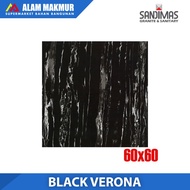 GRANIT LANTAI GLOSSY/LICIN 60X60 SANDIMAS BLACK VERONA