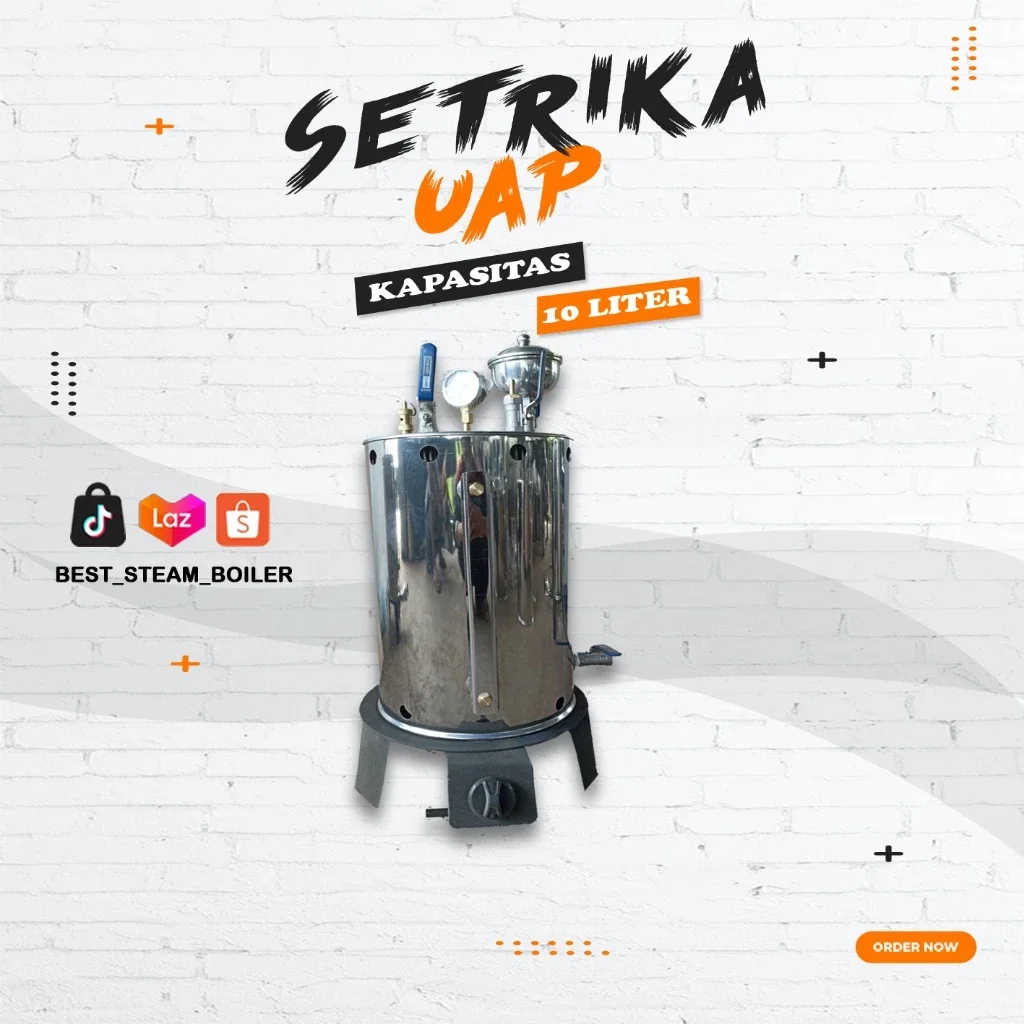 SETRIKA UAP BOILER KAPASITAS 10 LITER !!!