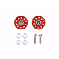 💯Tamiya #95549 - Aluminum Ball-Race Rollers (13mm Lightweight, Ringless, Red)  [95549]