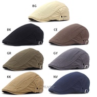 PEASIP Cotton Adjustable Newsboy Caps Men Woman Casual Beret Flat Ivy Cap Soft Solid Color Driving C