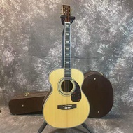 มาร์ติน J40ฝังหอยเป๋าฮื้อกีต้าร์โปร่งทั้งหมดโดยไม่มีกีตาร์มืออาชีพเคสแข็ง