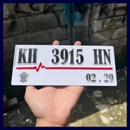 CUSTOM SILVER ACRYLIC MOTORCYCLE NUMBER PLATE