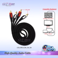2 TO 2 RCA AUDIO CABLE AUX CABLE 2 RCA MALE TO MALE AUDIO CABLE KABEL AUDIO RCA