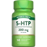 Nature's Truth 5HTP 200mg Capsules | 50 Count | 5 Hydroxytryptophan | & Gluten Free Supplement