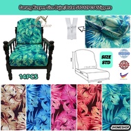 Sarung Kusyen size bujur/bulat STD 14pcs 2 zippers Cushion Cover (Contour) 14pieces [Ready Stock]