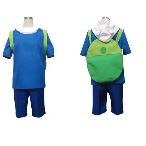 Adventure Time Finn and Jake Cosplay Costume Funny Anime Halloween Suits With Bag
