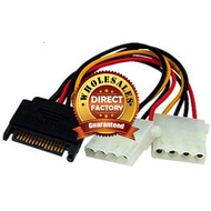 SATA to IDE Molex Cable , SATA Male to IDE Molex Female Power Cable, 1 SATA to 2 IDE Molex Power Spl