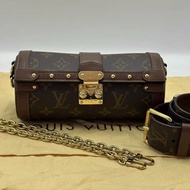 LV PAPILLONTRUNK老花圓筒肩背斜背包20*9*9 98新配件塵袋