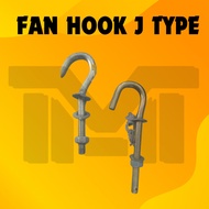 FAN HOOK J TYPE/HOOK/GOLD/SILVER/FAN HOOK