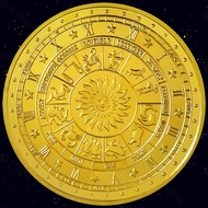 Retro Silver Zodiac Metal Coin Fashionable Small Object Trendy Fingertip Lucky Coin Gift