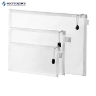 SECRETSPACE A4 A5 A6 Document Bag Transparent File Folders Convenient Clear Nylon Mesh Storage Bag w