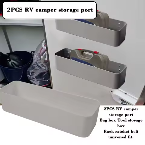 2pcs Universal Storage Boxes for Caravan Camper Van Ideal for Tools Racking Ratchet Straps Tidy Stow