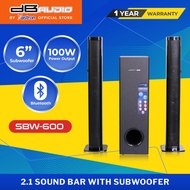 DB Audio by Astron SBW-600 2.1 Sound bar Speaker with Subwoofer | 6" subwoofer | 100W | Bluetooth