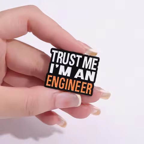 Trust Me I’m an Engineer Brooch Enamel Pin Creative Geometry Badge Decor Backpack Lapel Jewelry Gift