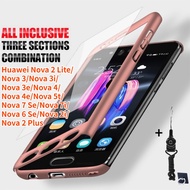 360 Degree Full Cover Phone Case For Huawei Nova 5t Nova 2 Lite Nova 3e Nova 4e Nova 3i Nova 3 Nova 4 Nova 2i Nova 2 Plus Nova 7se Nova 6se Nova 7i With Tempered Glass Cover Case