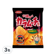 KOIKEYA 湖池屋 咔辣姆久 平切洋芋片 勁辣唐辛子  28g  3包
