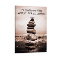 Minimalist Posters Buddha Focus Quotation Motivational Poster Art Posters Canvas Wall Art Prints for