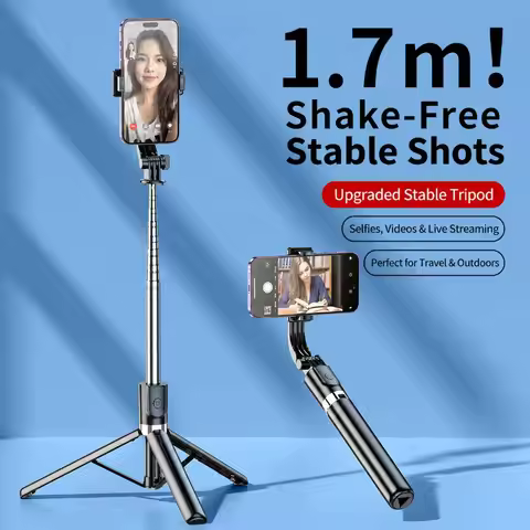 Phone Holder Bluetooth Selfie Stick Tripod Handheld Smart Shooting Gadget Floor Stand Stable Support