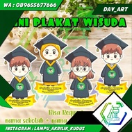 Mini Plakat Akrilik Wisuda / Plakat wisuda anak TK / PAUD / SD