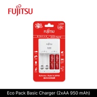 Fujitsu Eco Pack Basic Charger with 2pcs AA 950mah Battery (made in Japan)  FCT345CEFXL(B)