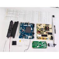 HAIER LE58K6600UG 58" TV MAIN BOARD, POWER SUPPLY, TCON, POWER BUTTON, RIBBON CARD, BACKLIGHT AND SP