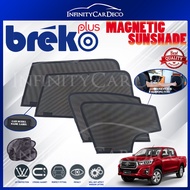(4pcs) BREKO+ SHADES High Quality Fully Magnetic 0.98 UV Proof  Sun Shade (Malaysia-Made) For Toyota