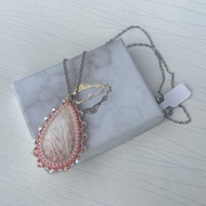 221157 粉紅鈣沸石 串珠 頸鍊