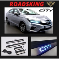 4PCS HONDA CITY GN2 GM7 2020-2025 SIDE STEEL PLATE DOOR SIDE STEP WITH LED LAMP BLUE LIGHT COLOUR