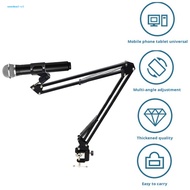 seedeal Universal Microphone Clip Holder Adjustable Boom Arm for Recording Microphone 360 Degree Rotation Foldable Microphone Stand with Universal Clip Adapter for Studio Dj
