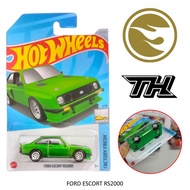 โมเดลรถเหล็ก Hotwheels : FORD ESCORT RS2000 ลิขสิทธิ์แท้ ล้อยาง STH ( SUPER TREASURE HUNT ) Hot whee