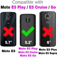 Asuwish Phone Case for Moto E5 Play E 5 Cruise 5E Go with Tempered Glass Screen Protector Cover and 