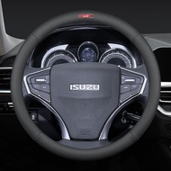 ปลอกพวงมาลัยรถยนต์สำหรับ Isuzu DMax Panther MUX Trooper 2024หนังดูดซับเหงื่อฝาครอบพวงมาลัย38ซม. อุปก