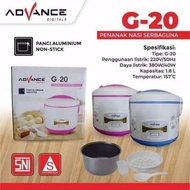Rice Cooker Advance G20 1,8 Liter Magic Com Non-Stick Rice Cooker SNI Guarantee