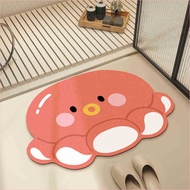 Diatom Mud Floor Mat Cartoon Cute Little Animal Bathroom Door Foot Mat Household Wear-resistant Dirt