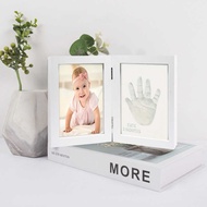 Hand Footprint Photo Frame Baby Handprint Footprint Photo Frame Double Frame Baby First Year Commemo