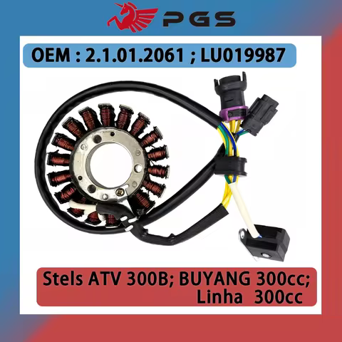 93MM Stator with Waterproof Plug For Linhai 300 T3b 400 27450 Stels ATV 300B Buyang 300 Feishen 2.1.