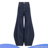 SIVALI Dune Barrel Jeans - Women's Premium Highwaist Low Waist Wide Leg Cut Korean Look Casual Jeans