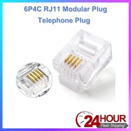 6P4C Rj11 Modular Plug Gold Plated Telephone Plug High Quality Telephone Connector 6P4C