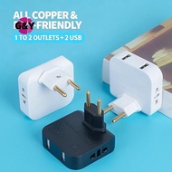 G&Y EU Plug Adapte 4 in 1 Wall Outlet Extension Eu Electrical Socket 180 Degree Plug