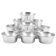 12 Pieces Individual Molds Pudding Molds Cups Mini Chocolate Molten Pans Non-Stick Cupcake Cake Cook