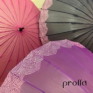 Prolla中日式和風 山川流水24骨圓弧直傘 超薄布文創傘 抗UV防風