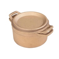 Hinata Casting imono Copper Pot Casting Tefutefu 16cm No-water Pot Double Handle Pot Tempura Pot Dut