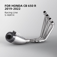 For Honda CBR650R CB650F CB650R CBR650F 2018-2022 Full Racing Line Exhaust System Modify Front Link Pipe SH6R14