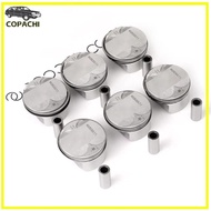 6x Pistons&Rings STD Low Compression 9.7:1 11 25 7 561 850 11 25 7 561 848 For BMW E60 E90 325i 523i